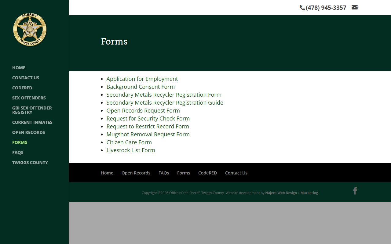 Twiggs County mugshot removal and record restriction forms